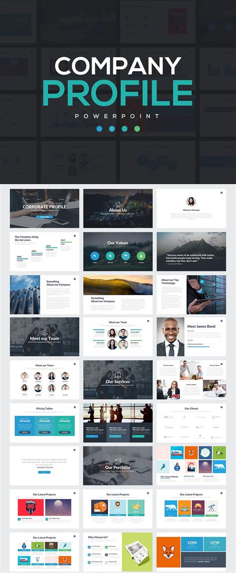 Web Development 25+ Best Free Company Profile PowerPoint PPT Templates