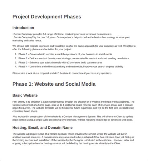 Web Development Project Proposal Template