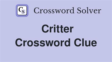 Web Footed Critter - Crossword Clue Answers - Crossword Solver