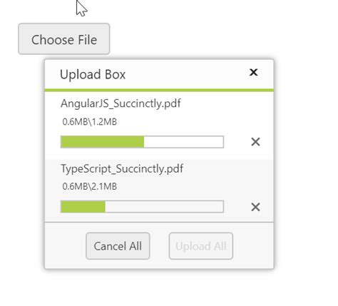 Web Forms File Upload Control Syncfusion