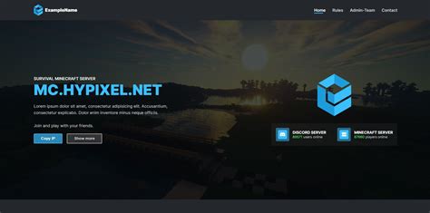 Web Free Minecraft Website Template Responsive Version Spigotmc High Performance Minecraft