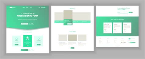 Web Page Design Vector. Website Business Style. Front End Site Scheme