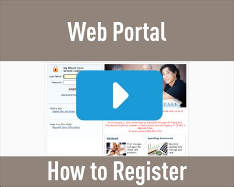 Web Portal: Registration Instructions - Consumer Direct Care …