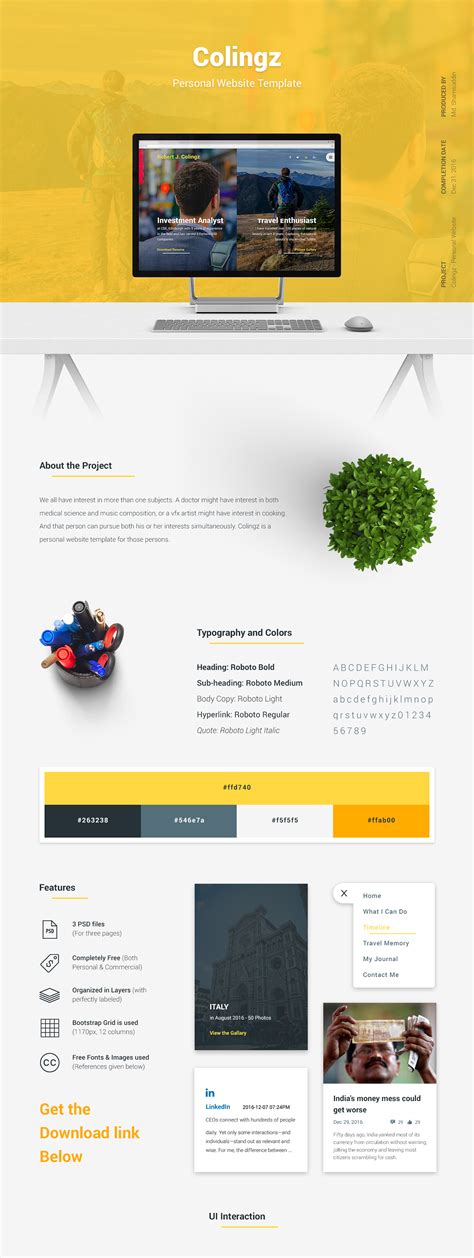 Web Template on Behance