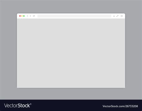 Web browser window white template Royalty Free Vector Image