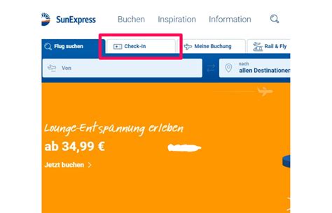 Web check in sunexpress