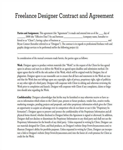 Web design client contract template imageslockq