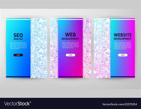 Web development brochure design Royalty Free Vector Image
