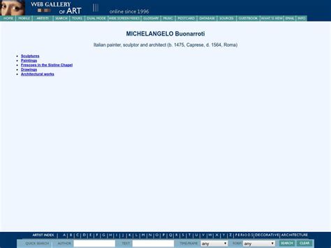 Web gallery of art michelangelo