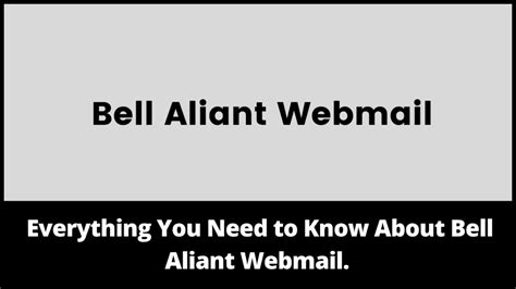 Web mail aliant. Bell email features. With Bell email, you'll enjoy an easy-to-use interface, a mobile device-friendly experience, enhanced security, an ad-free inbox and more. Your account includes: Sufficient email storage. Email anti-virus protection. Junk email filter. Contacts: keep track of all your contacts, create distribution lists and add profile photos. 