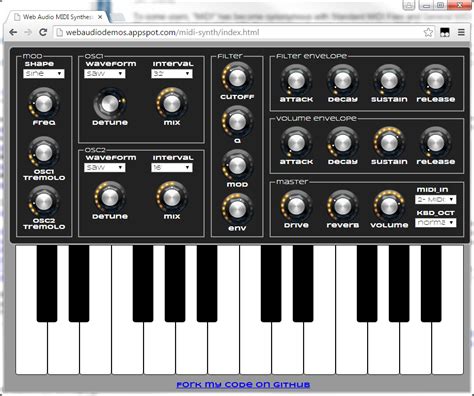 Web midi synth. SON files, built with modern Web Audio and Web MIDI APIs...