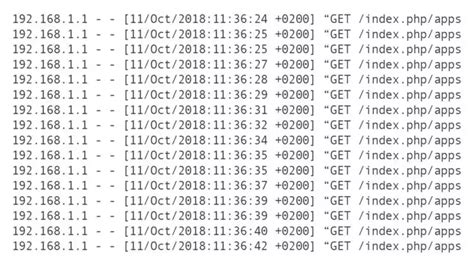 Web server access log example.  Picture it The access log location can be different for...