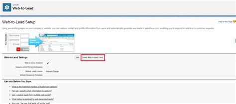 Web to Lead in Salesforce SalesForce FAQs