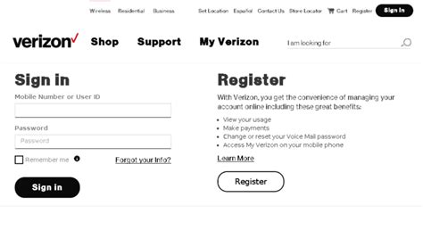 Web.vma.vzw. New customer? Create new account. User ID or Verizon mobile number. Forgot user ID or password. Continue. Make a one-time payment Business Sign in. Log in or register your My Verizon account today! You can check your data usage, pay your bills and manage your account without having to go to a Verizon store. 