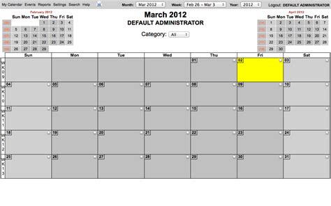 WebCalendar Screen Records 2