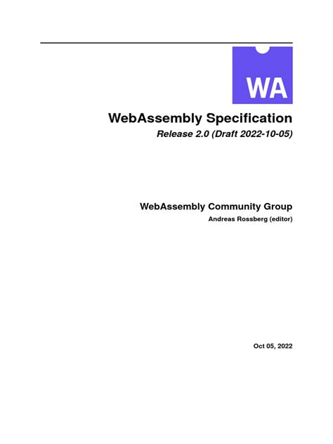 Webassembly pdf.  This document describes version 3.  See demo Each fork sna...
