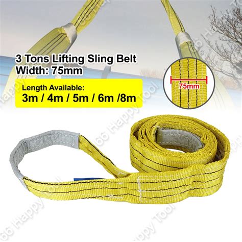 Webbing sling belt specification.  All sling webbing contained Polyester webbing Keeper lifting ...