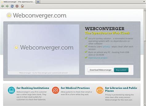 Webconverger download.  Download the .  Click to rate this post! Webconverger is a live, Debi...
