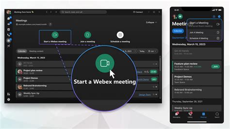 Webex App Schedule a Meeting from the Meetings Calendar