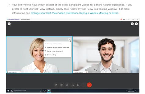 Webex Camera view is too small - Cisco Community