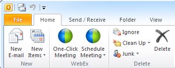 Webex Toolbar Ribbon Buttons Not Available Msoutlook Info