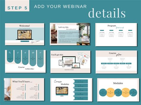 Webinar slide deck template Slide deck template Course slide Etsy