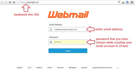 Webmail Log in