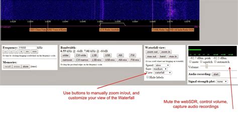 Websdr mobile.  Tuning is different from the normal WebSDR: do not drag the...
