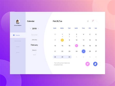 Website Calendar Examples