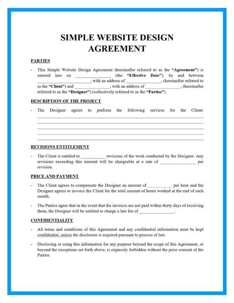 Website Design Contract Template