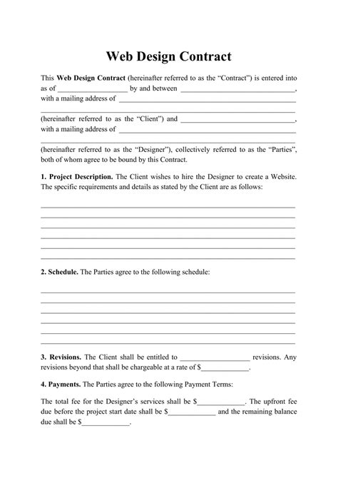 Website Design Contract Template