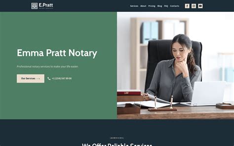 Website Design Feature Design for a mobile notary service. Website
