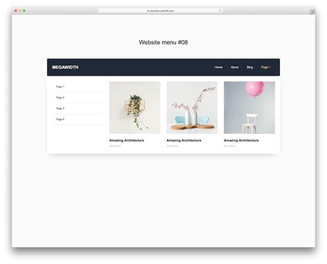 Website Menu V18 Free Mega Menu Template 2021 Colorlib