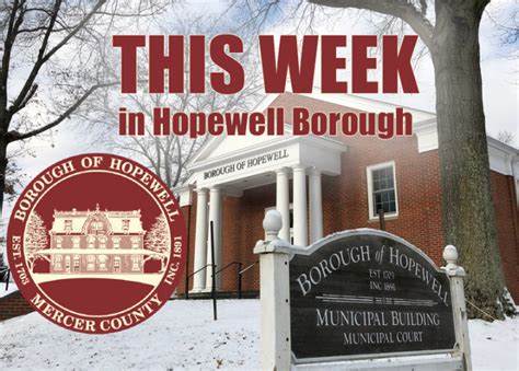 Website News Alerts – Hopewell Borough