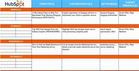 Website Planning Template Excel
