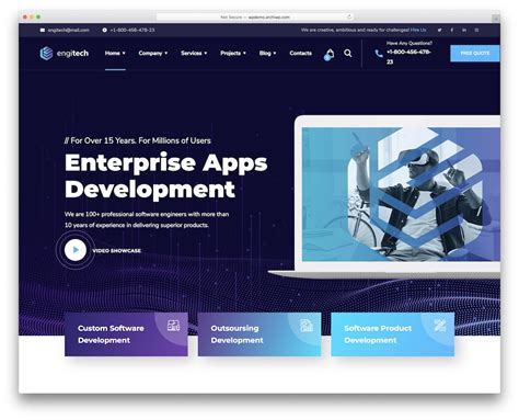 Website Template Information Technology Services UI Creative