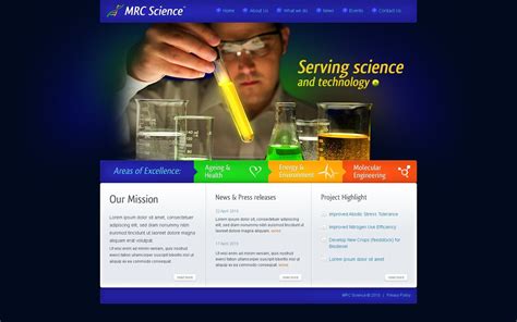 Website Template Science