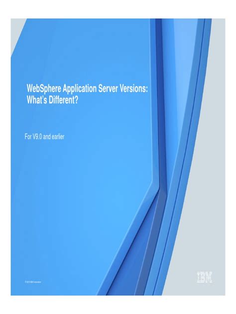 Websphere application server versions. 0, as it becomes available.  It provides...