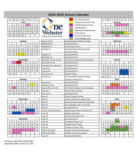 Webster Csd Calendar