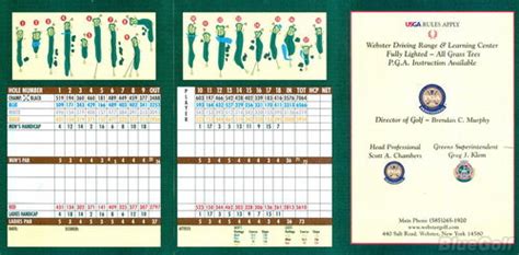Webster Golf Club Course Profile Course Database