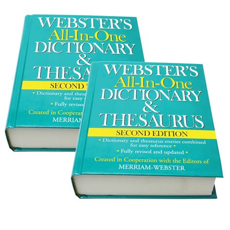 Read Online Websters Allinone Dictionary  Thesaurus Second Edition By Anonymous