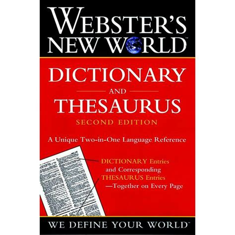 Full Download Websters New World Dictionary And Thesaurus By Anonymous
