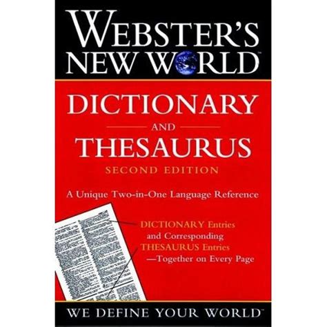 Full Download Websters New World Dictionary And Thesaurus By Anonymous