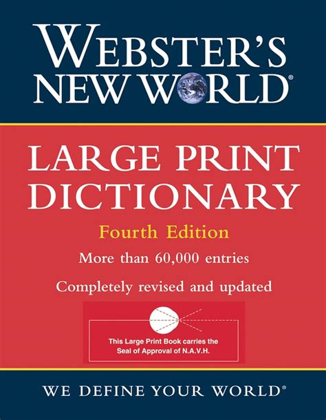 Read Websters New World Large Print Dictionary 4Th Edition By Michael E Agnes