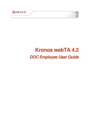 Webta doc. Identifies whether the user records time and attendance in webTA. (DOC agencies do not use this option.) • User ID. The login ID for the employee. • Password. The employee’s … 
