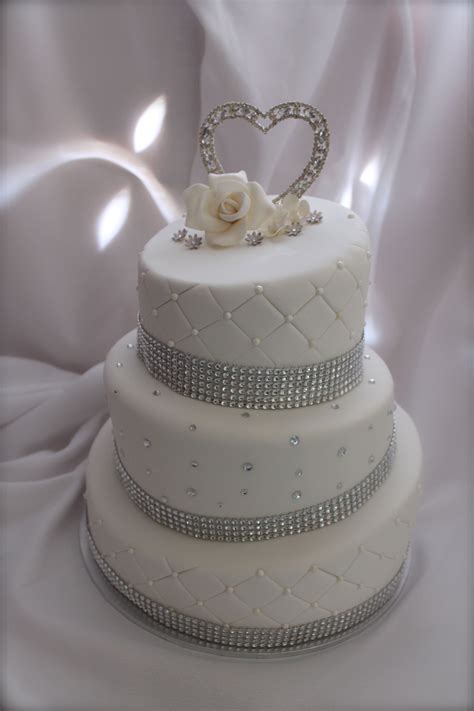 Wedding Cakes Silver And White