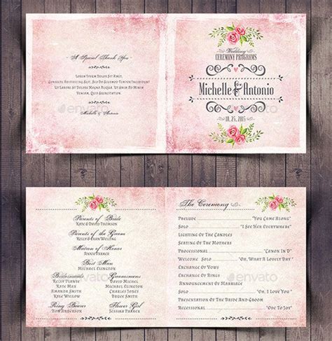Wedding Ceremony Program Template 36+ Word, PDF, PSD InDesign Files