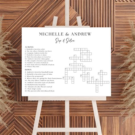 Wedding Crossword Puzzle Template