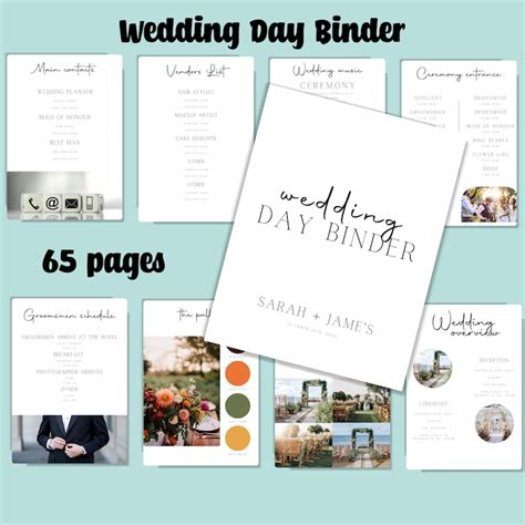 Wedding Day Binder Template, Wedding Day Coordination, Wedding Day