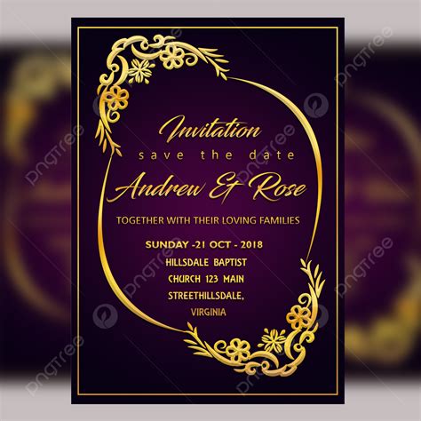 Wedding Invitation Card Design Psd Template Free Download